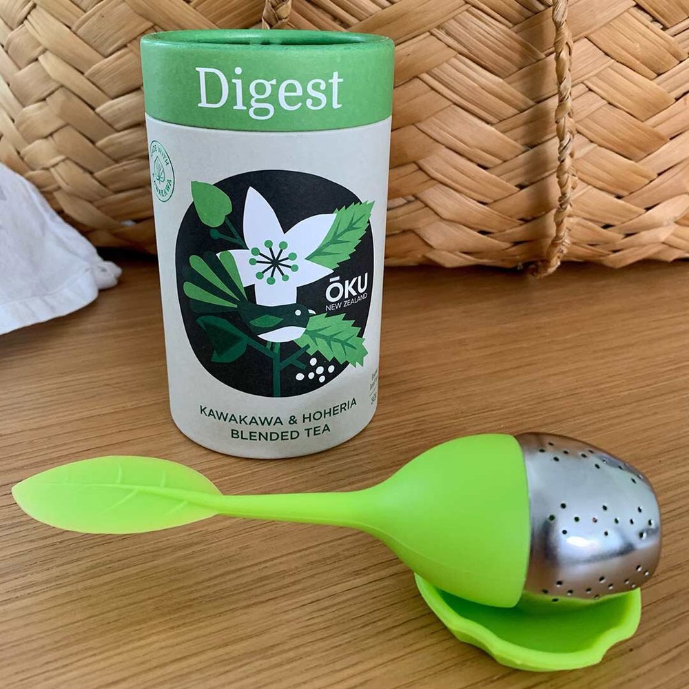 Oku Tea and Stainless Steel Leaf Infuser