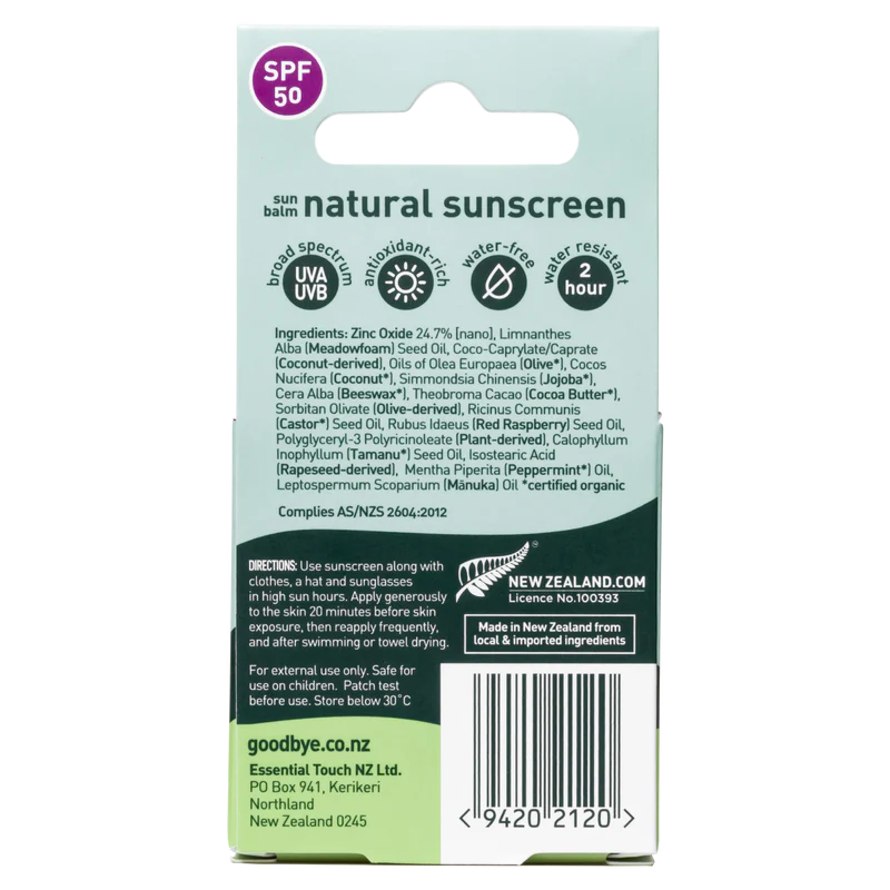Goodbye Natural Sunscreen SPF50 Tin