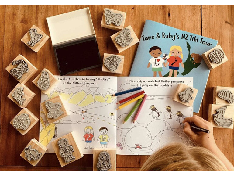 Stamp Kit Tane and Rubys NZ Tiki Tour