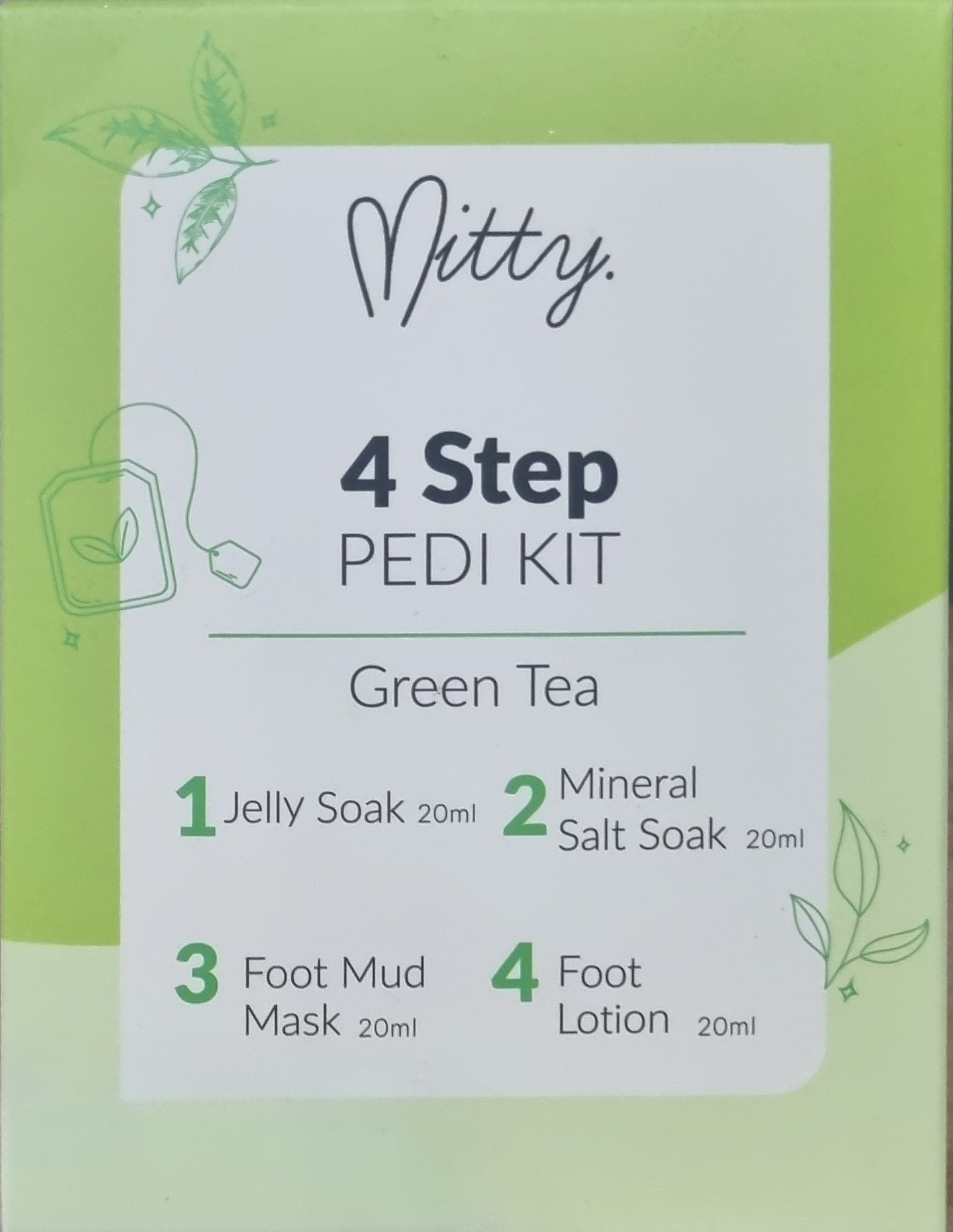 Mitty 4 Step Pedi Kit - Green Tea