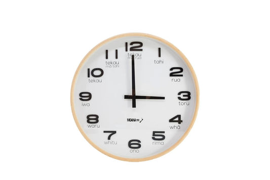 Moana Road Clock Te Reo Maori