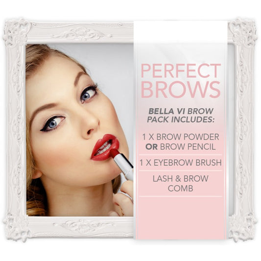 Bella Vi Perfect Brows Kit | Powder or Pencil & Stencils