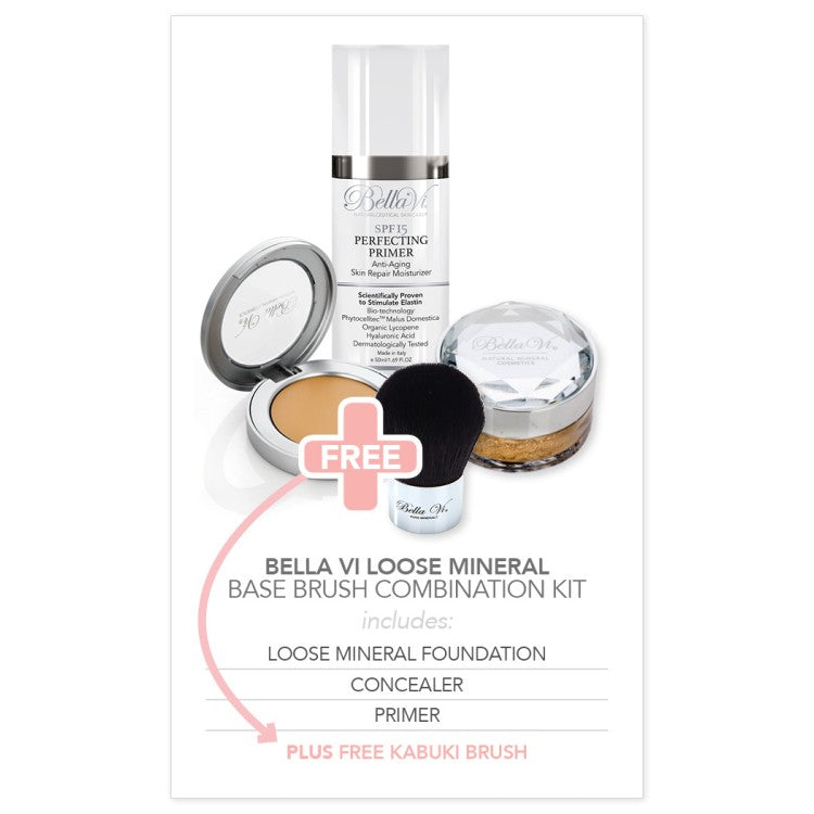 Bella Vi Loose Base Brush Combination - FREE Kabuki Brush