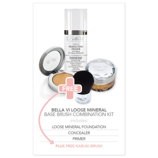 Bella Vi Loose Base Brush Combination - FREE Kabuki Brush