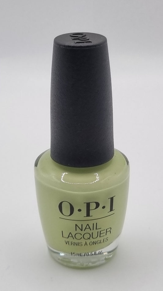 OPI nail lacquer bottle with a black cap on a white background