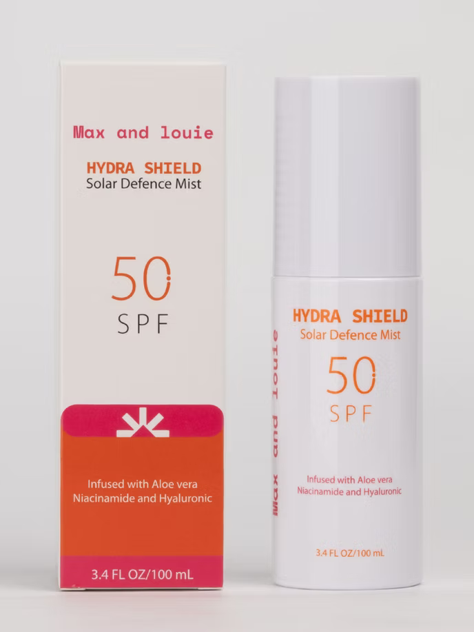 Max and Louie Hydra Shield SPF 50 Make Up Setting Spray