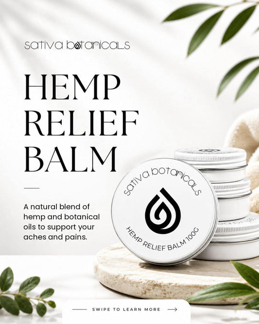 Sativa Botanicals Hemp Relief Balm for Aches & Pains