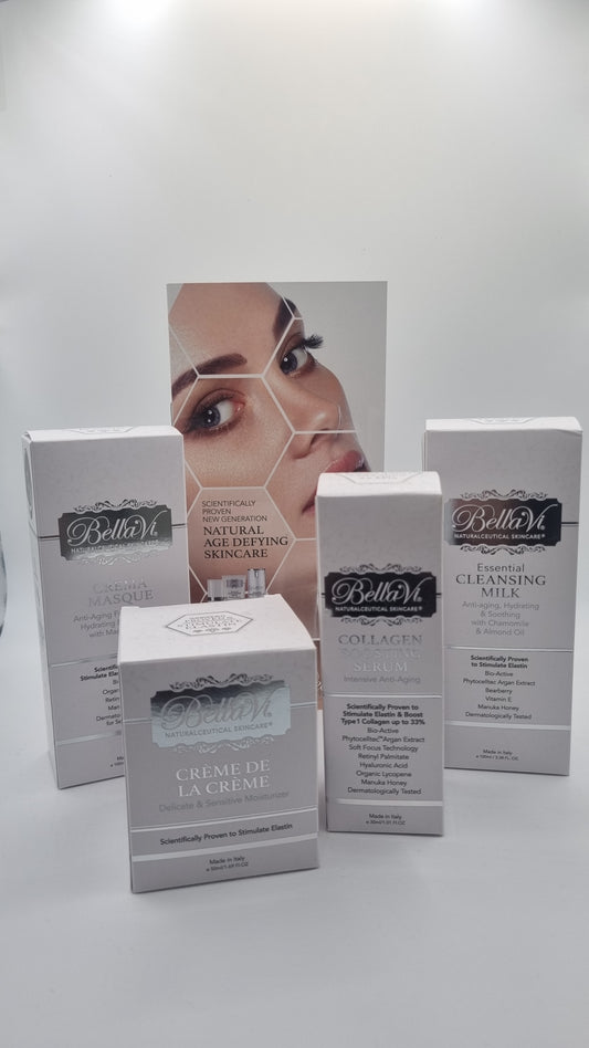 Bella Vi Intensive Anti-Ageing Hydration Skin Care Set – Cleanse, Treat, Hydrate & Protect