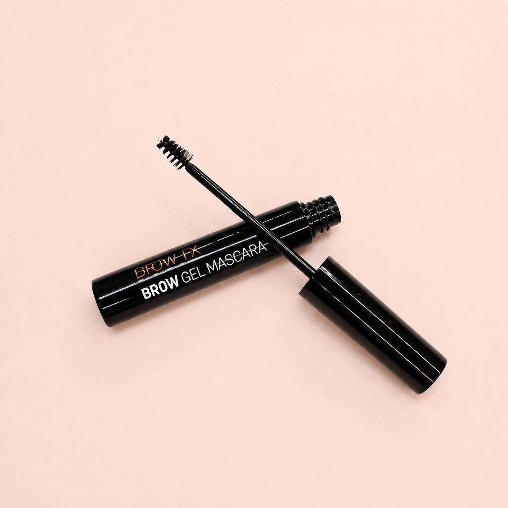 Square Brow FX photo with peach background to every edge